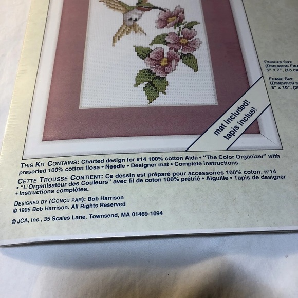 Vintage Weekenders counted cross stitch Summer Sweets Hummingbird 1995 - Picture 4 of 8